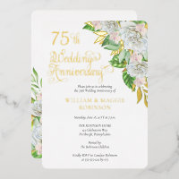 Witte Roos Orchidee 75ste Huwelijksjubileumfeest