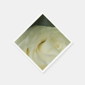 Witte roos papier servetten (Hoek)