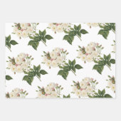Witte Roos Patroon Inpakpapier Vel (Voorkant 2)