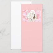 Witte Roos Petals Roze uitnodiging (Voorkant / Achterkant)