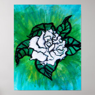 Witte Roos Poster
