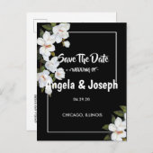  Witte Roos Save the Date Aankondigingskaart (Voorkant / Achterkant)