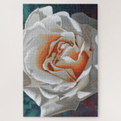 Witte Roos Schilderij Legpuzzel (Verticaal)