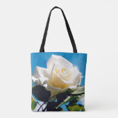 Witte Roos Schoonheid Tote Bag (Achterkant)