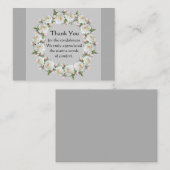 Witte Roos Sympathie Dank u kaarten Notitiekaartje (Voorkant / Achterkant)