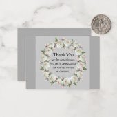 Witte Roos Sympathie Dank u kaarten Notitiekaartje (Voorkant / Achterkant in situ)