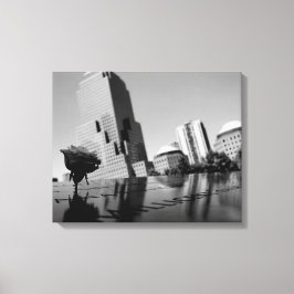 Witte roos ter nagedachtenis canvas afdruk