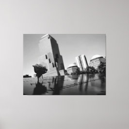 Witte roos ter nagedachtenis canvas afdruk