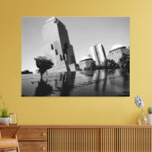 Witte roos ter nagedachtenis canvas afdruk (Insitu (Woonkamer))