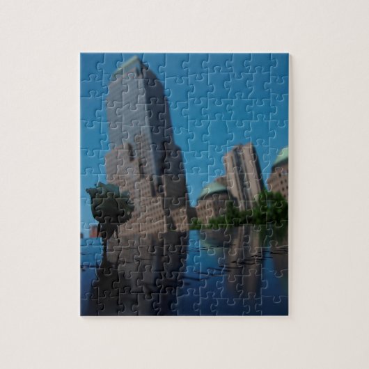 Witte roos ter nagedachtenis legpuzzel (Verticaal)