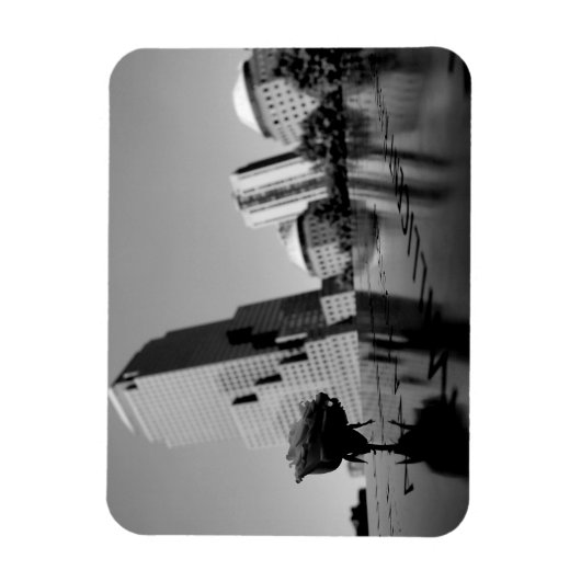 Witte roos ter nagedachtenis magneet (Verticaal)