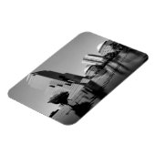 Witte roos ter nagedachtenis magneet (Linkerzijde)