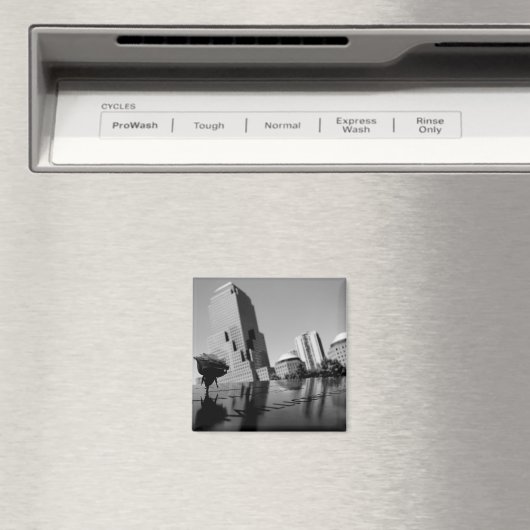 Witte roos ter nagedachtenis magneet (Insitu (Vaatwasser))