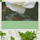 Witte roos theedoek (Gevouwen)