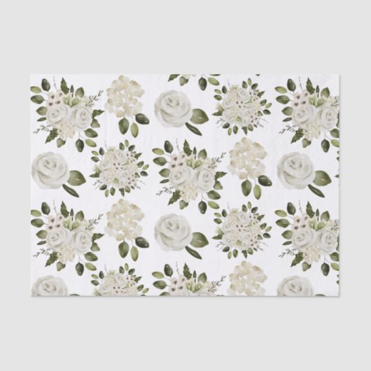Witte Roos Tissuepapier  (Voorkant)