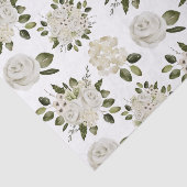 Witte Roos Tissuepapier  (Detail)