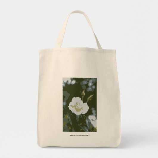 Witte Roos Tote Bag (Voorkant)
