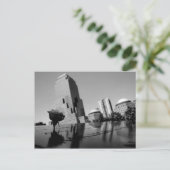 Witte roos van herinnering briefkaart (Staand voorkant)