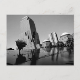 Witte roos van herinnering briefkaart