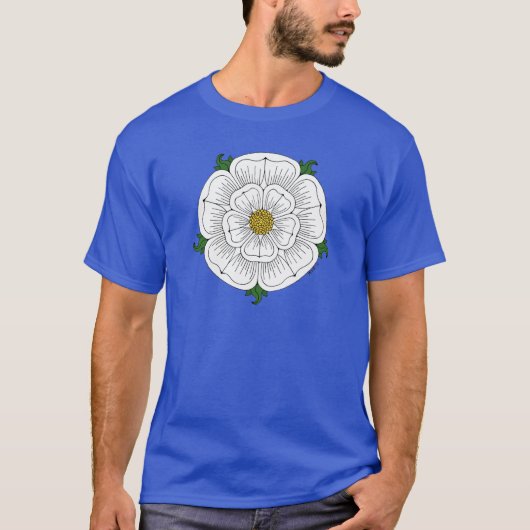 Witte Roos van York T-shirt (Voorkant)