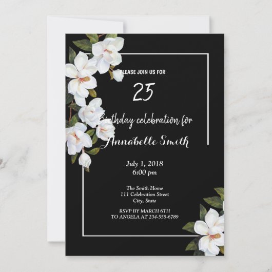  Witte Roos Verjaardag Kaart (Voorkant)