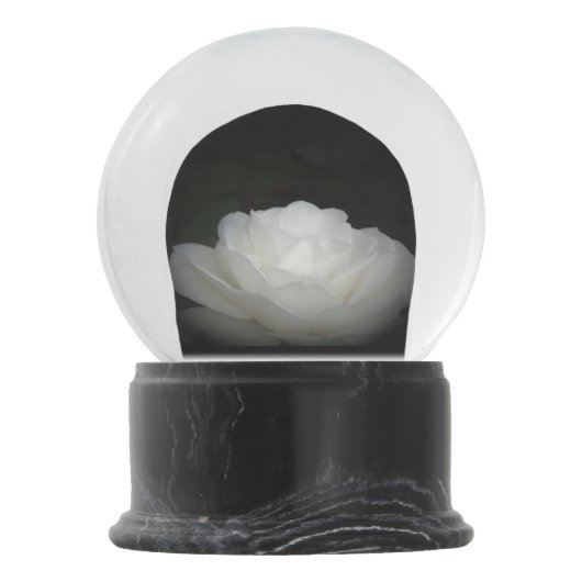 witte roos zwart sneeuwbol (Achterkant)