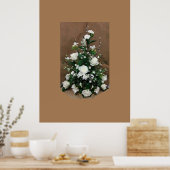 Witte Rosas Poster (Keuken)