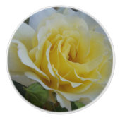 Witte Rose Aangepaste Keramische knop (Voorkant)