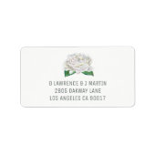 Witte Rose Adresetiketten Etiket (Voorkant)