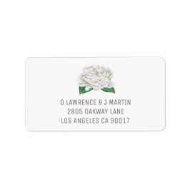 Witte Rose Adresetiketten Etiket
