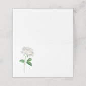 Witte Rose Blank Place Kaarten Plaatskaartje (Buitenkant ongevouwen)