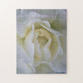 Witte Rose Bloem Kunst Puzzel (Verticaal)