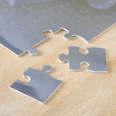 Witte Rose Bloem Kunst Puzzel Legpuzzel (Zijkant)