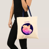 Witte Rose Bloem Regendruppels gepersonaliseerd Tote Bag (Voorkant (product))