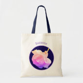 Witte Rose Bloem Regendruppels gepersonaliseerd Tote Bag (Voorkant)