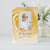 Witte Rose Bloemblaadjes Begrafenissympathie Bedankkaart (Staand voorkant)