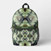 Witte Rose Bloemen Abstracte Kunst Gepersonaliseer Bedrukte Rugzak (Voorkant)