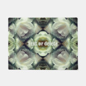 Witte Rose Bloemen Abstracte Kunst Gepersonaliseer Deurmat (Voorkant)
