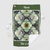 Witte Rose Bloemen Abstracte Kunst Gepersonaliseer Golfhanddoek (Insitu)