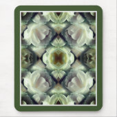 Witte Rose Bloemen Abstracte Kunst Muismat (Voorkant)