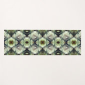 Witte Rose Bloemen Abstracte Kunst Yogamat (Voorkant (horizontaal))