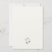 Witte Rose Bloemen Bruiloft Uitnodigingen (Achterkant)