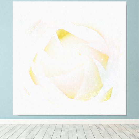 *~* Witte Rose Blush Roze Bloemen Abstract AR8 Canvas Afdruk (Insitu (Houten vloer))