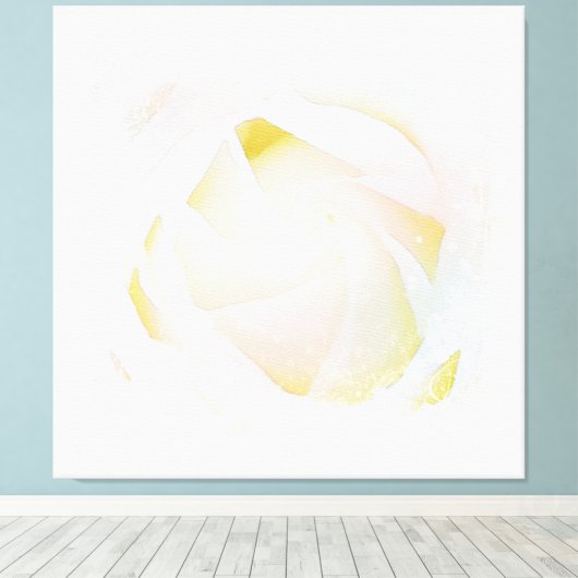 *~* Witte Rose Blush Roze Bloemen Abstract AR8 Canvas Afdruk (Insitu (Houten vloer))