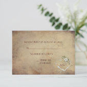 witte Rose Bouquet RSVP (Staand voorkant)