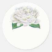 Witte Rose bruiloft gunst Stickers (Voorkant)