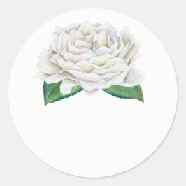 Witte Rose bruiloft gunst Stickers