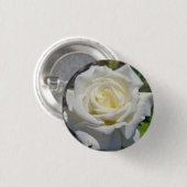 Witte Rose Button (Voorkant /achterkant)