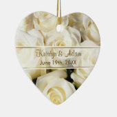 Witte Rose Elegance - Aanpassen Keramisch Ornament (Rechts)