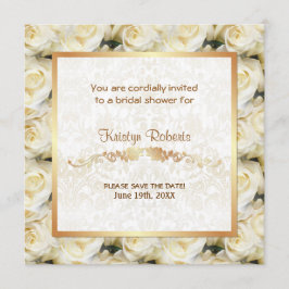 Witte Rose Elegance - Douche Save The Date
